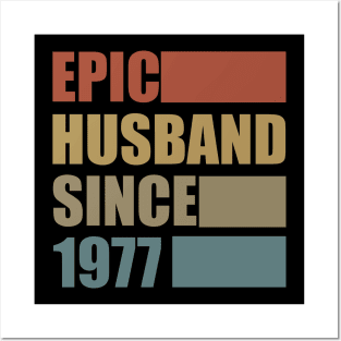 Vintage Epic Husband Since 1977 Posters and Art